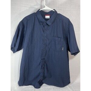Columbia Sportswear Men Blue Short sleeve Button Up Size XL